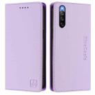 For Sony Xperia 10 IV RC01 Dual-Folded Magnetic Suction RFID Leather Phone Case(Light Purple) - 2