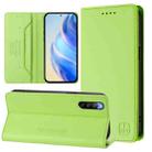 For Sony Xperia 10 V 2023 RC01 Dual-Folded Magnetic Suction RFID Leather Phone Case(Grass Green) - 1