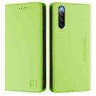 For Sony Xperia 10 V 2023 RC01 Dual-Folded Magnetic Suction RFID Leather Phone Case(Grass Green) - 2