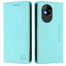 For ZTE Blade A35 Lite / A35 Core RC01 Dual-Folded Magnetic Suction RFID Leather Phone Case(Mint Green) - 2