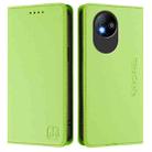 For ZTE Blade A35 Lite / A35 Core RC01 Dual-Folded Magnetic Suction RFID Leather Phone Case(Grass Green) - 2