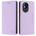 For ZTE Blade A35 Lite / A35 Core RC01 Dual-Folded Magnetic Suction RFID Leather Phone Case(Light Purple) - 2