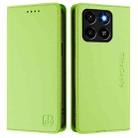 For ZTE Blade A35 / A55 RC01 Dual-Folded Magnetic Suction RFID Leather Phone Case(Grass Green) - 2