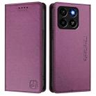 For ZTE Blade A35 / A55 RC01 Dual-Folded Magnetic Suction RFID Leather Phone Case(Violet) - 2