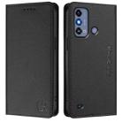 For ZTE Blade A53 / A53+ RC01 Dual-Folded Magnetic Suction RFID Leather Phone Case(Black) - 2