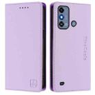 For ZTE Blade A53 / A53+ RC01 Dual-Folded Magnetic Suction RFID Leather Phone Case(Light Purple) - 2