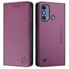 For ZTE Blade A53 / A53+ RC01 Dual-Folded Magnetic Suction RFID Leather Phone Case(Violet) - 2