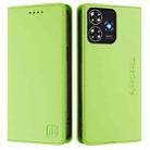 For ZTE Blade A73 4G RC01 Dual-Folded Magnetic Suction RFID Leather Phone Case(Grass Green) - 2