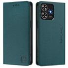 For ZTE Blade A73 4G RC01 Dual-Folded Magnetic Suction RFID Leather Phone Case(Dark Green) - 2