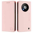 For ZTE Blade A73 5G RC01 Dual-Folded Magnetic Suction RFID Leather Phone Case(Pink) - 2