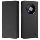For ZTE Blade A73 5G RC01 Dual-Folded Magnetic Suction RFID Leather Phone Case(Black) - 2