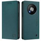 For ZTE Blade A73 5G RC01 Dual-Folded Magnetic Suction RFID Leather Phone Case(Dark Green) - 2