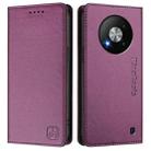 For ZTE Blade A73 5G RC01 Dual-Folded Magnetic Suction RFID Leather Phone Case(Violet) - 2