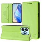 For ZTE Blade A75 4G RC01 Dual-Folded Magnetic Suction RFID Leather Phone Case(Grass Green) - 1