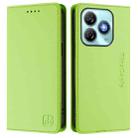 For ZTE Blade A75 4G RC01 Dual-Folded Magnetic Suction RFID Leather Phone Case(Grass Green) - 2