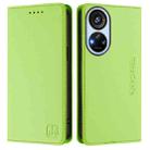 For ZTE Blade V40s RC01 Dual-Folded Magnetic Suction RFID Leather Phone Case(Grass Green) - 2