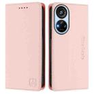 For ZTE Blade V40s RC01 Dual-Folded Magnetic Suction RFID Leather Phone Case(Pink) - 2