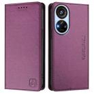 For ZTE Blade V40s RC01 Dual-Folded Magnetic Suction RFID Leather Phone Case(Violet) - 2