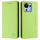 For ZTE Blade V50 Vita RC01 Dual-Folded Magnetic Suction RFID Leather Phone Case(Grass Green) - 2