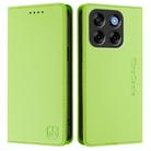 For ZTE Blade V70 Vita RC01 Dual-Folded Magnetic Suction RFID Leather Phone Case(Grass Green) - 2