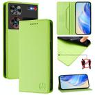 For ZTE Nubia Z60 Ultra RC01 Dual-Folded Magnetic Suction RFID Leather Phone Case(Grass Green) - 1