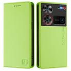 For ZTE Nubia Z60 Ultra RC01 Dual-Folded Magnetic Suction RFID Leather Phone Case(Grass Green) - 2
