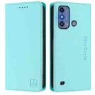For ZTE Blade A53 Pro RC01 Dual-Folded Magnetic Suction RFID Leather Phone Case(Mint Green) - 2