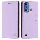 For ZTE Blade A53 Pro RC01 Dual-Folded Magnetic Suction RFID Leather Phone Case(Light Purple) - 2