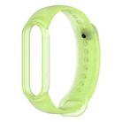 For Xiaomi Mi Band 5 TPU Translucent Silicone Watch Band(Lime) - 1