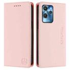 For Oukitel C32 RC01 Dual-Folded Magnetic Suction RFID Leather Phone Case(Pink) - 2