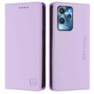 For Oukitel C32 RC01 Dual-Folded Magnetic Suction RFID Leather Phone Case(Light Purple) - 2