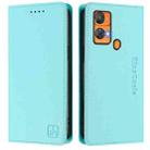 For Oukitel C33 RC01 Dual-Folded Magnetic Suction RFID Leather Phone Case(Mint Green) - 2