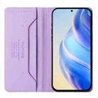 For Oukitel C33 RC01 Dual-Folded Magnetic Suction RFID Leather Phone Case(Light Purple) - 3