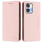 For Oukitel C35 RC01 Dual-Folded Magnetic Suction RFID Leather Phone Case(Pink) - 2