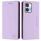 For Oukitel C35 RC01 Dual-Folded Magnetic Suction RFID Leather Phone Case(Light Purple) - 2