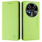 For Oukitel C37 RC01 Dual-Folded Magnetic Suction RFID Leather Phone Case(Grass Green) - 2