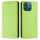 For Oukitel C53 RC01 Dual-Folded Magnetic Suction RFID Leather Phone Case(Grass Green) - 2