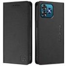 For Oukitel C53 RC01 Dual-Folded Magnetic Suction RFID Leather Phone Case(Black) - 2