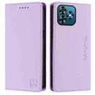 For Oukitel C53 RC01 Dual-Folded Magnetic Suction RFID Leather Phone Case(Light Purple) - 2