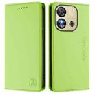 For Oukitel C57 / C57S / C57 Pro RC01 Dual-Folded Magnetic Suction RFID Leather Phone Case(Grass Green) - 2