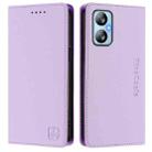 For Blackview A52 / A52 Pro RC01 Dual-Folded Magnetic Suction RFID Leather Phone Case(Light Purple) - 2