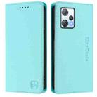 For Blackview A53 RC01 Dual-Folded Magnetic Suction RFID Leather Phone Case(Mint Green) - 2