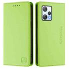 For Blackview A53 RC01 Dual-Folded Magnetic Suction RFID Leather Phone Case(Grass Green) - 2
