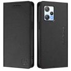 For Blackview A53 RC01 Dual-Folded Magnetic Suction RFID Leather Phone Case(Black) - 2