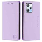 For Blackview A53 RC01 Dual-Folded Magnetic Suction RFID Leather Phone Case(Light Purple) - 2