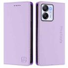 For Blackview Oscal Modern 8 / Color 8 RC01 Dual-Folded Magnetic Suction RFID Leather Phone Case(Light Purple) - 2