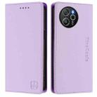 For Blackview Shark 8 / Oscal Tiger 12 RC01 Dual-Folded Magnetic Suction RFID Leather Phone Case(Light Purple) - 2