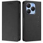 For Blackview Shark 9 RC01 Dual-Folded Magnetic Suction RFID Leather Phone Case(Black) - 2
