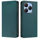 For Blackview Shark 9 RC01 Dual-Folded Magnetic Suction RFID Leather Phone Case(Dark Green) - 2