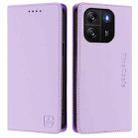 For Blackview Wave 6C RC01 Dual-Folded Magnetic Suction RFID Leather Phone Case(Light Purple) - 2